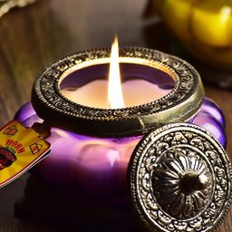 Archies Purple Scented Candle-55