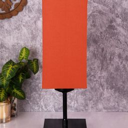 Devansh Orange & Black Solid Cylindrical Table Lamp-10