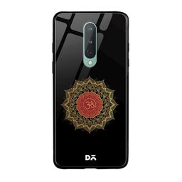 DailyObjects Black & Red OM Aura OnePlus 8 Glass Case-35