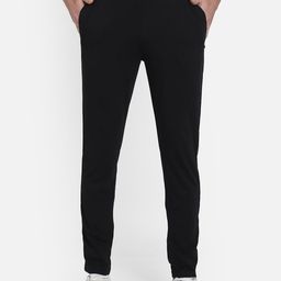 PROTEENS Men Black Solid Straight Fit Track Pants-image-17