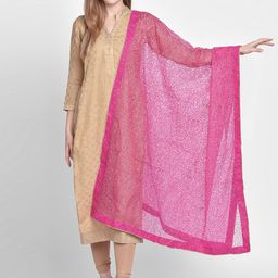 Dupatta Bazaar Women Pink Sequinned Dupatta-picture-30
