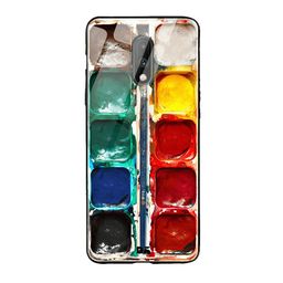 DailyObjects Red & Green Water Color Palette OnePlus 7 Glass Case-5