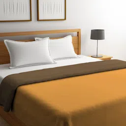 STELLAR HOME Brown Solid AC Room 120 GSM Double Bed Comforter-image-3