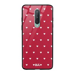 DailyObjects Red & White Rose Hearts OnePlus 8 Glass Case-33