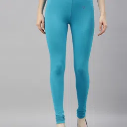 TWIN BIRDS Women Blue Solid Churidar-Length Leggings-picture-22
