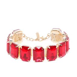 YouBella Red Gold-Plated Stone Studded Bracelet-50