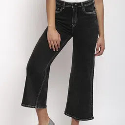 TALES & STORIES Women Black Wide Leg Jeans-image-32