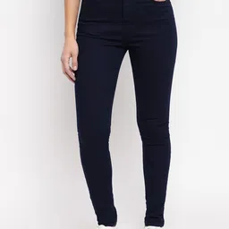 Pepe Jeans Women Navy Blue Regular Fit Mid-Rise Clean Look Jeans-image-77