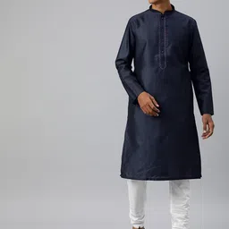 Manthan Men Solid Regular Kurta with Churidar-image-37