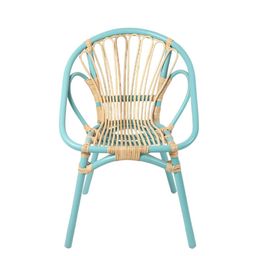 HABERE INDIA Papa Blue & Brown Bamboo Outdoor Chair-image-63