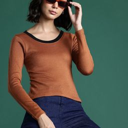 DressBerry Contrast Trims Sweaters-image-18
