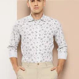 INVICTUS Men Slim Fit Printed Pure Cotton Formal Shirt-image-15