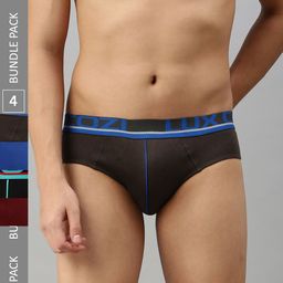 Lux Cozi Men Pack Of 4 Mid-Rise Basic Briefs-picture-35