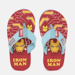 toothless Boys Blue Marvel Avengers Iron Man Printed Rubber Thong Flip-Flops-image-57