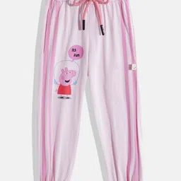 Happy Faces Girls Peppa Pig Pure Cotton Joggers-picture-23