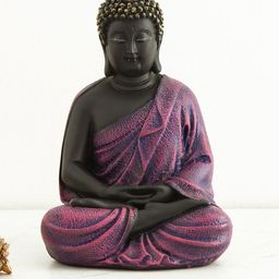 Home Centre Purple & Black Corsica Buddha Figurine Showpiece-image-16