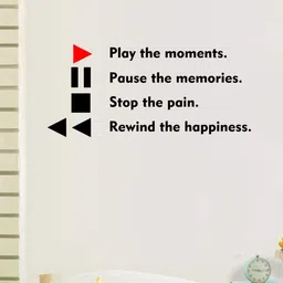 rawpockets Black & Red Happiness Mode Play Wall Stickers-image-95
