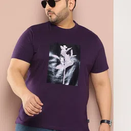 Sztori Men Printed Plus Size Pure Cotton T-shirt-image-55