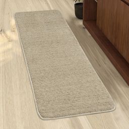 Saral Home Beige Solid Shaggy Anti-Skid Floor Runner-31