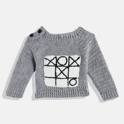 CHUTPUT Kids Embroidered Woollen Sweater Vest-image-33