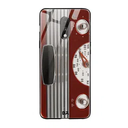 DailyObjects Red & Grey Radio OnePlus 7 Glass Case-19