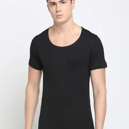 Levis Men Black Solid Thermal Top-image-8
