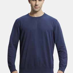 Jockey Men Navy Blue Comfort Fit Solid Sweatshirt-picture-11
