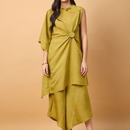 DRAPE AND DAZZLE Women  A-Line Midi Co-Ords-35