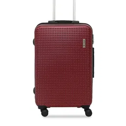 NOVEX Unisex Maroon Textured Hard-Sided Cabin Trolley Suitcase-image-97