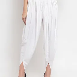 Clora Creation Women White Solid Dhoti-image-98