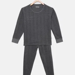 mackly Kids Grey Solid Thermal Set-23