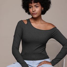 Roadster The Lifestyle Co. One Shoulder Ribbed Fitted Top-picture-19