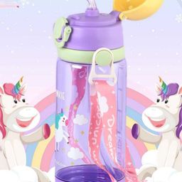 YK Purple & Yellow Printed Water Bottle-600 ml-41