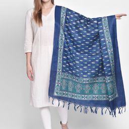 Dupatta Bazaar Blue & Green Printed Dupatta-picture-50