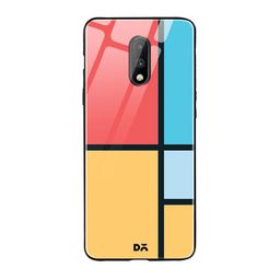 DailyObjects Red & Yellow Coral Window OnePlus 7 Glass Cover-4