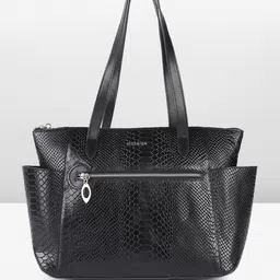 Hidesign Animal Textured Leather Structured Shoulder Bag-image-86
