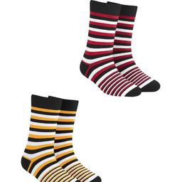 Dynamocks Unisex Pack of 2 Striped Calf-Length Socks-84