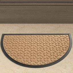 Home Centre Brown Astilbe Durken Half Round Doormat-image-86