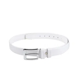 WINSOME DEAL Men White Solid Belt-13