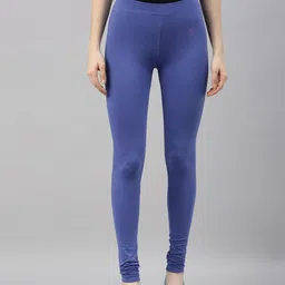 TWIN BIRDS Women Blue Solid Churidar-Length Leggings-picture-16