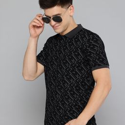 Flying Machine Printed Polo Collar T-shirt-picture-38