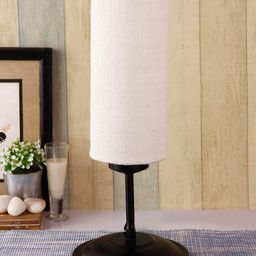 Devansh White Solid Cylindrical Table Lamp-14