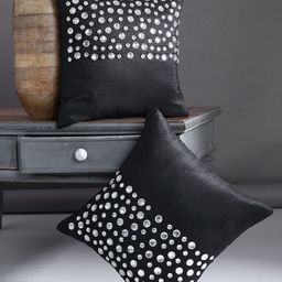 Alina decor Black Set of 2 Embellished Square Cushion Covers-picture-32