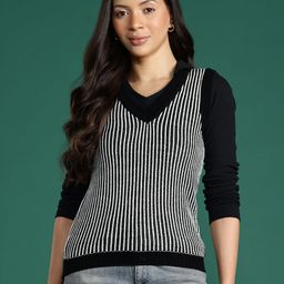 DressBerry Striped Sweater Vest-image-42