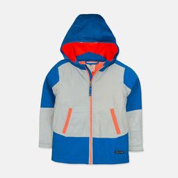 Cherry Crumble Unisex Kids Grey Colourblocked Windcheater Crop Sporty Jacket-picture-31