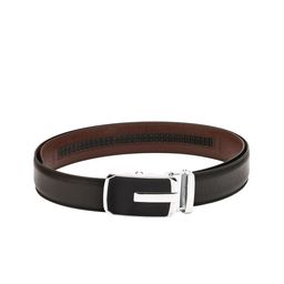Pacific Gold Men Black Spanish Leather Belt-image-53