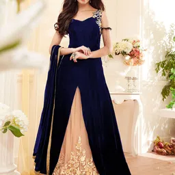 Chandbaali Embroidered Semi-Stitched Dress Material-image-19