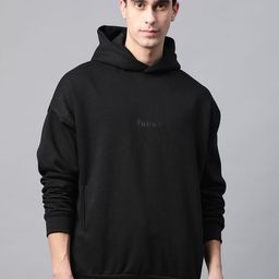 Fitkin Men Fleece Solid Hooded Winter Sweatshirt-image-69