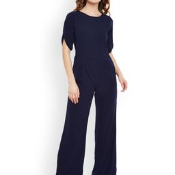 Martini Navy Blue Solid Basic Jumpsuit-picture-23
