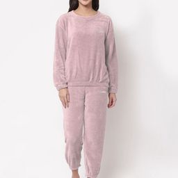 KLOTTHE Women 2 Pieces Round Neck Woolen Night suit-image-54